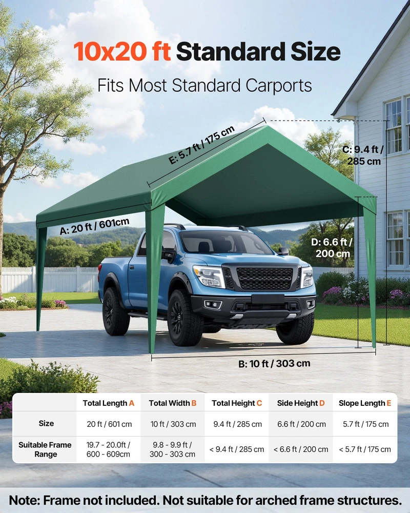 VEVOR Automobilio užuovėjos keitimas, 3 x 6 m danga