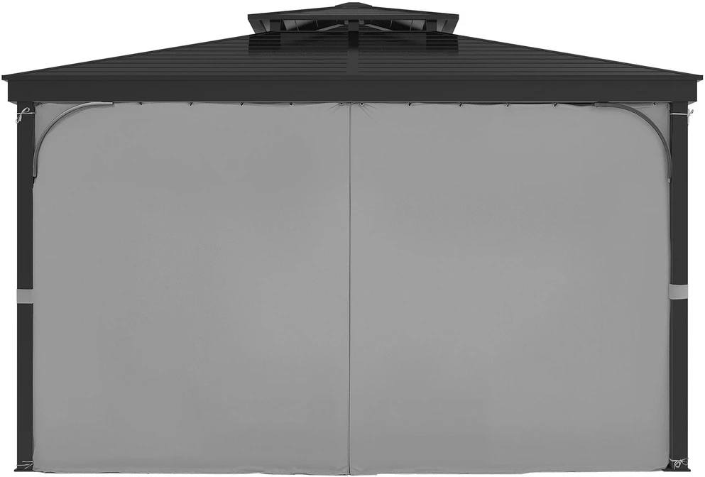 VEVOR Pilka pavėsinės užuolaida 284 x 284 cm