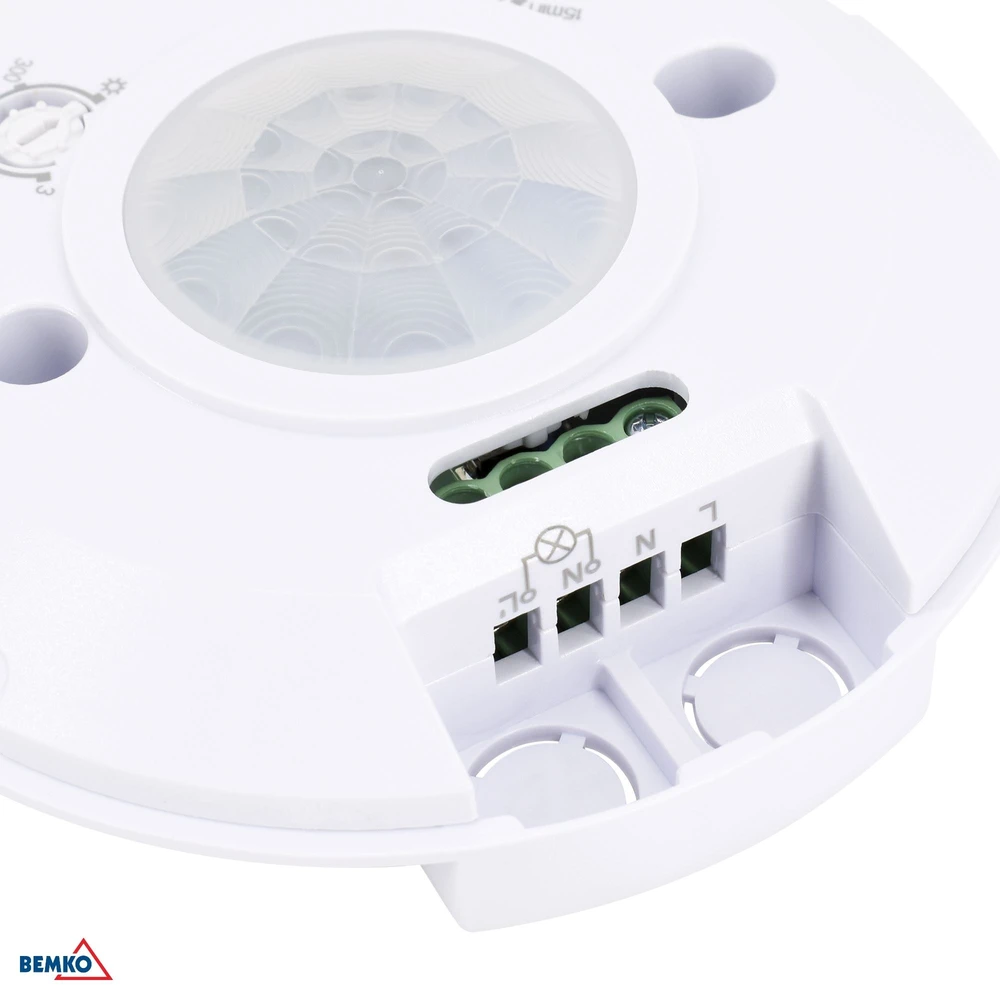 Bemko Paviršinis judesio daviklis, baltas, IP20, max 800W, 360°, max 8m