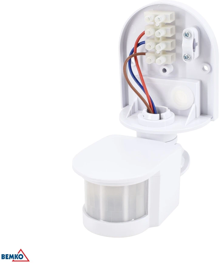 Bemko Paviršinis judesio daviklis, baltas, IP44, max 1200W, 180°, 5-12m