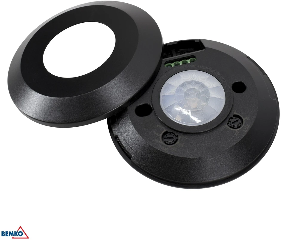Bemko Paviršinis judesio daviklis, juodas, IP20, max 800W, 360°, max 8m
