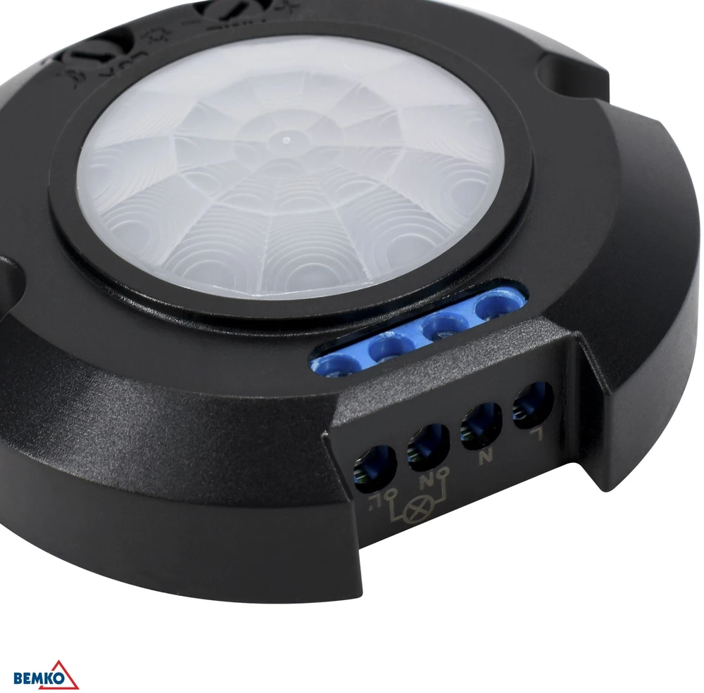 Bemko Paviršinis judesio daviklis, juodas, IP20, max 400W, 360°, max 8m