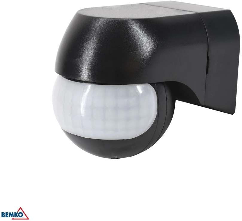 Bemko Paviršinis judesio daviklis, juodas, IP44, max 800W, 180°, max 12m