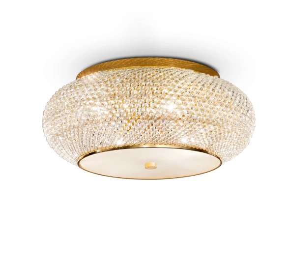Lubinis šviestuvas Ideal Lux Ceiling lamp with 10 lights PASHA', E14, auksinis color
