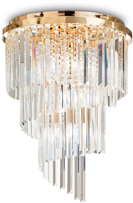 Lubinis šviestuvas Ideal Lux Ceiling lamp with 12 lights CARLTON, E14, auksinis color