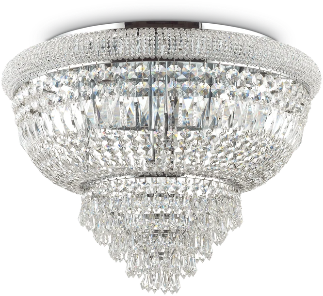 Lubinis šviestuvas Ideal Lux Ceiling lamp with 24 lights DUBAI, E14, sidabrinis color