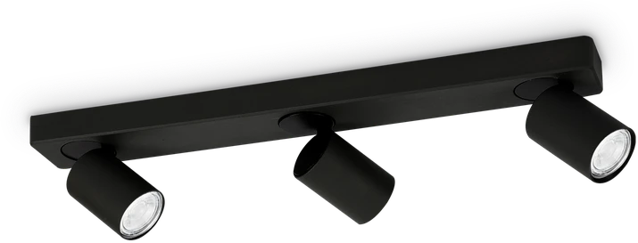 Lubinis šviestuvas Ideal Lux Ceiling lamp with 3 lights RUDY, GU10, juodas