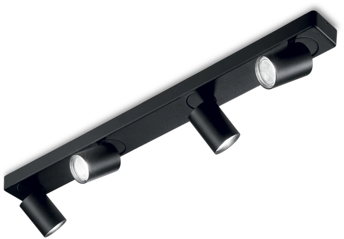 Lubinis šviestuvas Ideal Lux Ceiling lamp with 4 lights RUDY, GU10, juodas
