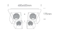 Lubinis šviestuvas Paviršinis šviestuvas, 4xG9, chromo sp., 60178B/C