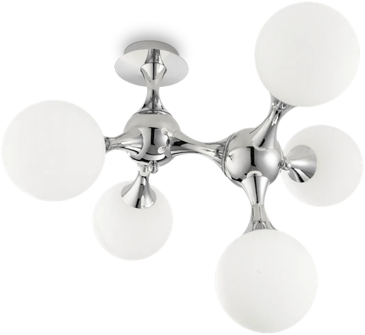 Lubinis šviestuvas Ideal Lux Ceiling lamp with 5 lights NODI, E14, coffee color