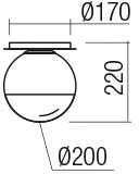 Lubinis šviestuvas Paviršinis šviestuvas BERRY, E27, matinės aukso/baltos sp., 01-2278