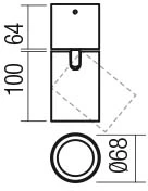 Lubinis šviestuvas Paviršinis šviestuvas CORINTH, GU10, juodas, 01-3430