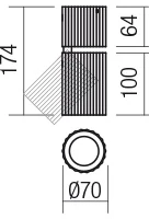 Lubinis šviestuvas Paviršinis šviestuvas DELPHI, GU10, baltas, 01-2556