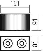 Lubinis šviestuvas Paviršinis šviestuvas DELPHI, GU10, juodas, 01-3412