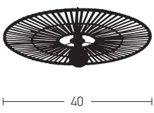 Lubinis šviestuvas Paviršinis šviestuvas, E27, baltos/rudos sp., 19251