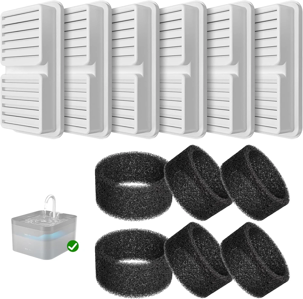 PawPoll kačių fontano vandens filtrų ir putplasčio filtrų rinkinys, 12 vnt., PW-D02