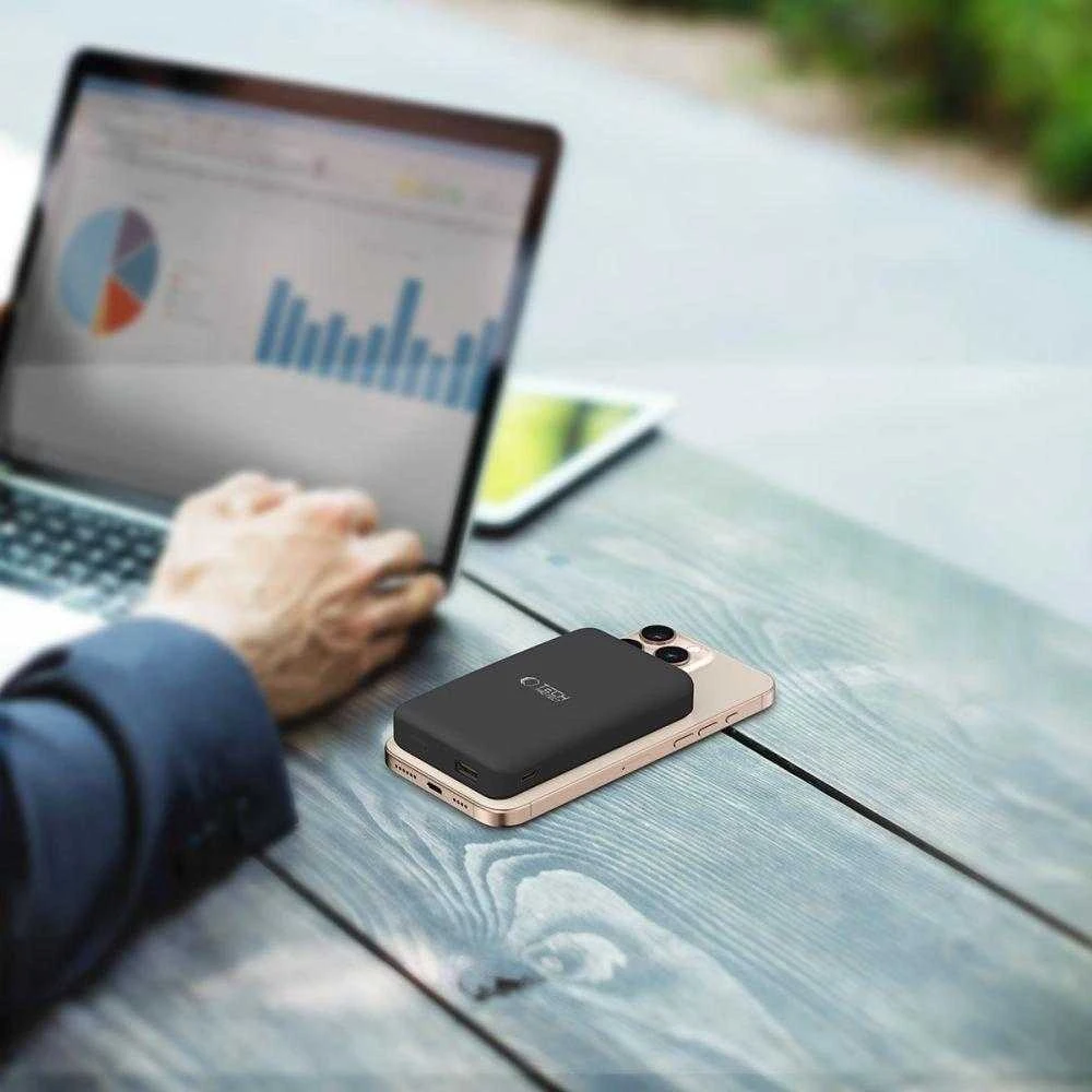 Powerbank Tech-Protect PB24 LifeMag QI2 MagSafe 10000 mAh – juodos spalvos