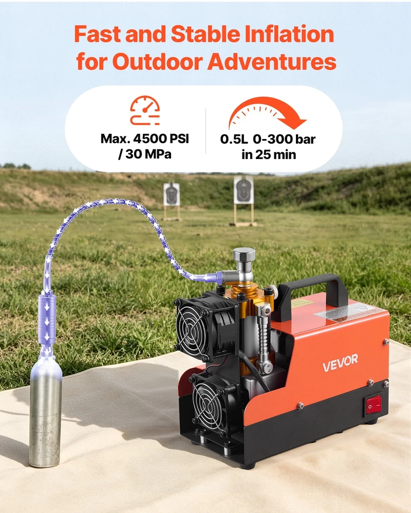 PCP oro kompresorius VEVOR JYQQGYCQJ250V1ASN001Y2, 4500 PSI