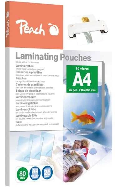 Peach Laminierfolie A4 80mic PPR080-02, Folien - glossy, 25 Stck