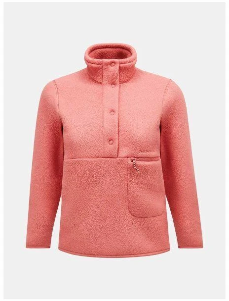 Peak Performance W Fleece Snap T Rožinis Megztinis