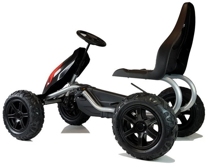 Lean Cars Gokartas su pedalais B012, juodas, 134x72x91 cm