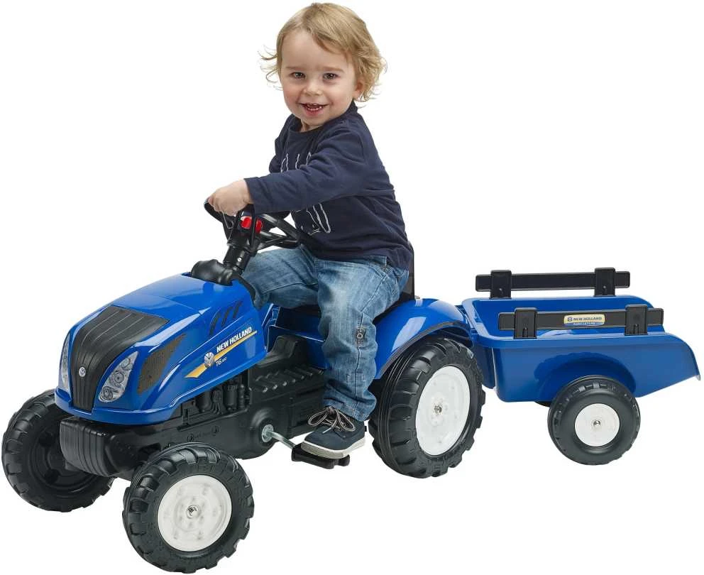 FALK Pedaliniai traktoriai New Holland Su priekaba ir atsidarančia variklio gaubtu