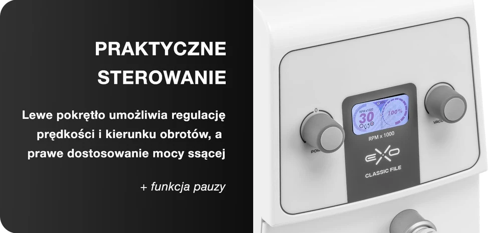 Activeshop Profesionali nagų freza su integruotu dulkių siurbliu Exo Classic File New Edition - pedikiūrui ir manikiūrui