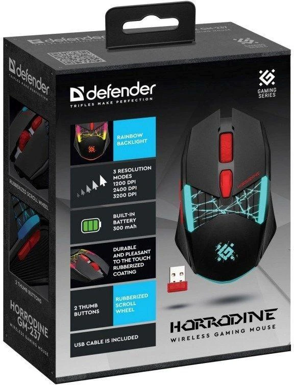 Pelė DEFENDER GM-126 TISA RF+BT OPTIC 1600dpi 6P Juodas