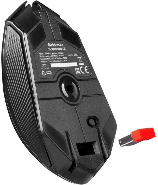 Pelė DEFENDER GM-126 TISA RF+BT OPTIC 1600dpi 6P Juodas