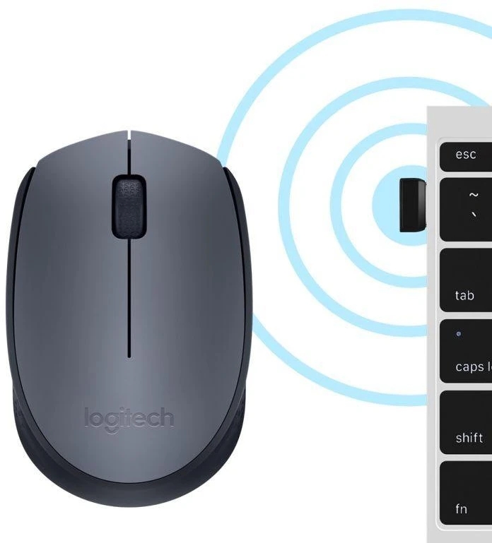 Pelė Logitech M170 910-004642 (optinė; 1000 DPI; pilka)