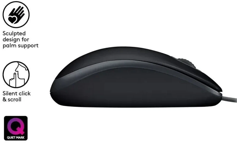 Pelė Logitech B110 Silent, Juoda