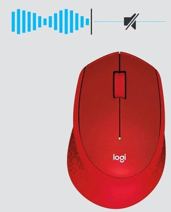 Pelė Pelytė Logitech M330 910-004911 (optinė; 1000 DPI; raudona)