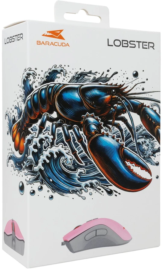 Pelė žaidimams Baracuda LOBSTER BGM-084, rožinė