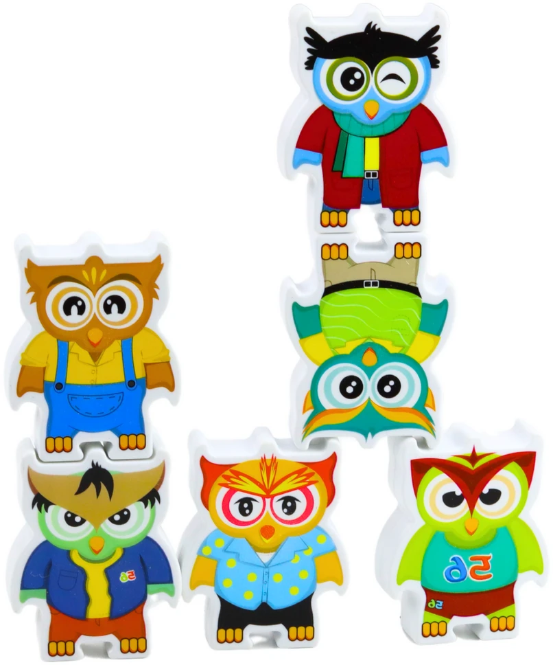Lean Toys Įgūdžių lavinimo žaidimas Pelėdos 18 vnt