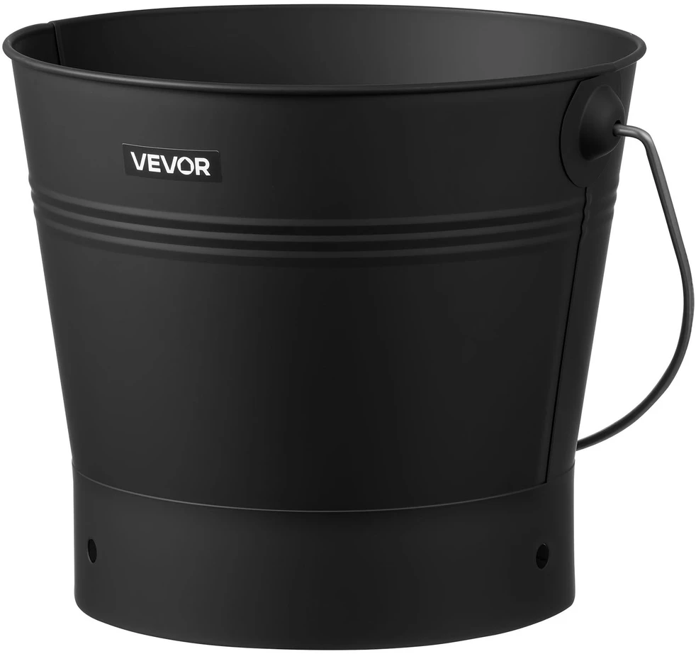 VEVOR Pelenų kibiras su dangčiu ir komplektu