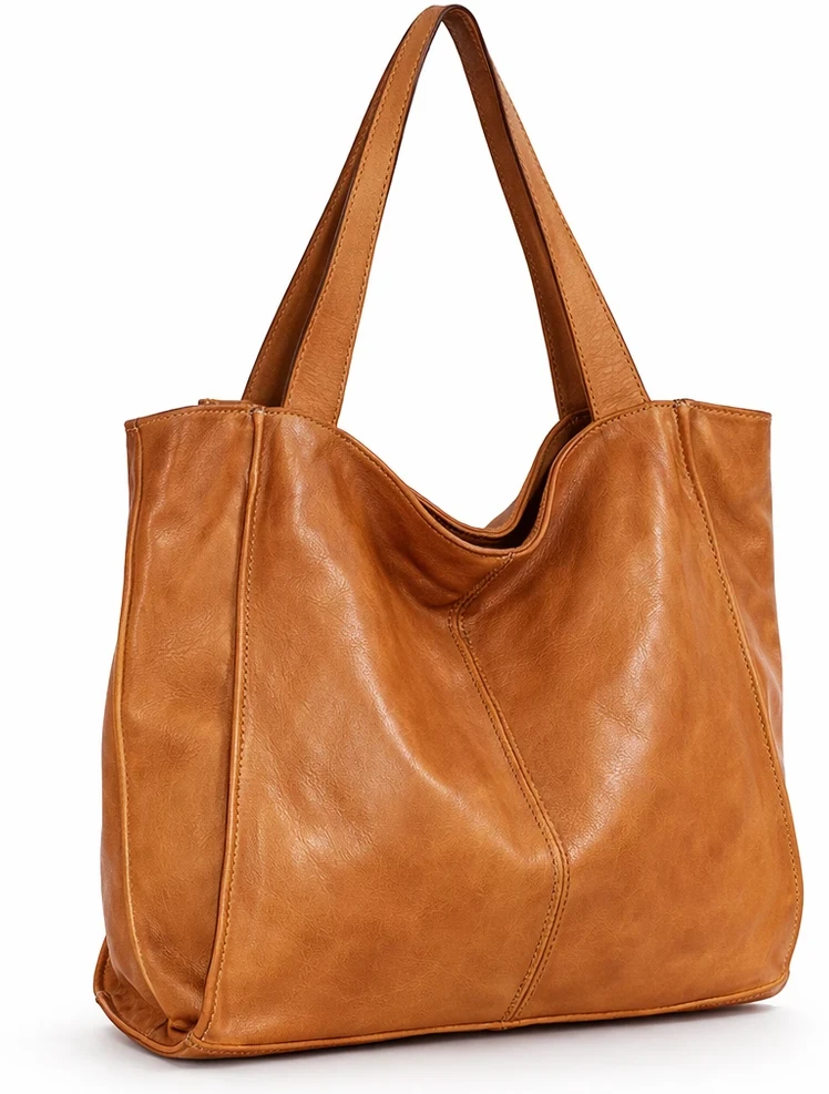 PELLE LAVATA Moteriška Odinė ShopperBag A4 Senovinis Išvaizda Minimalistinė