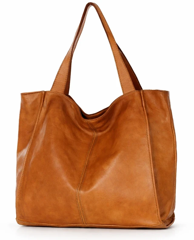 PELLE LAVATA Moteriška Odinė ShopperBag A4 Senovinis Išvaizda Minimalistinė
