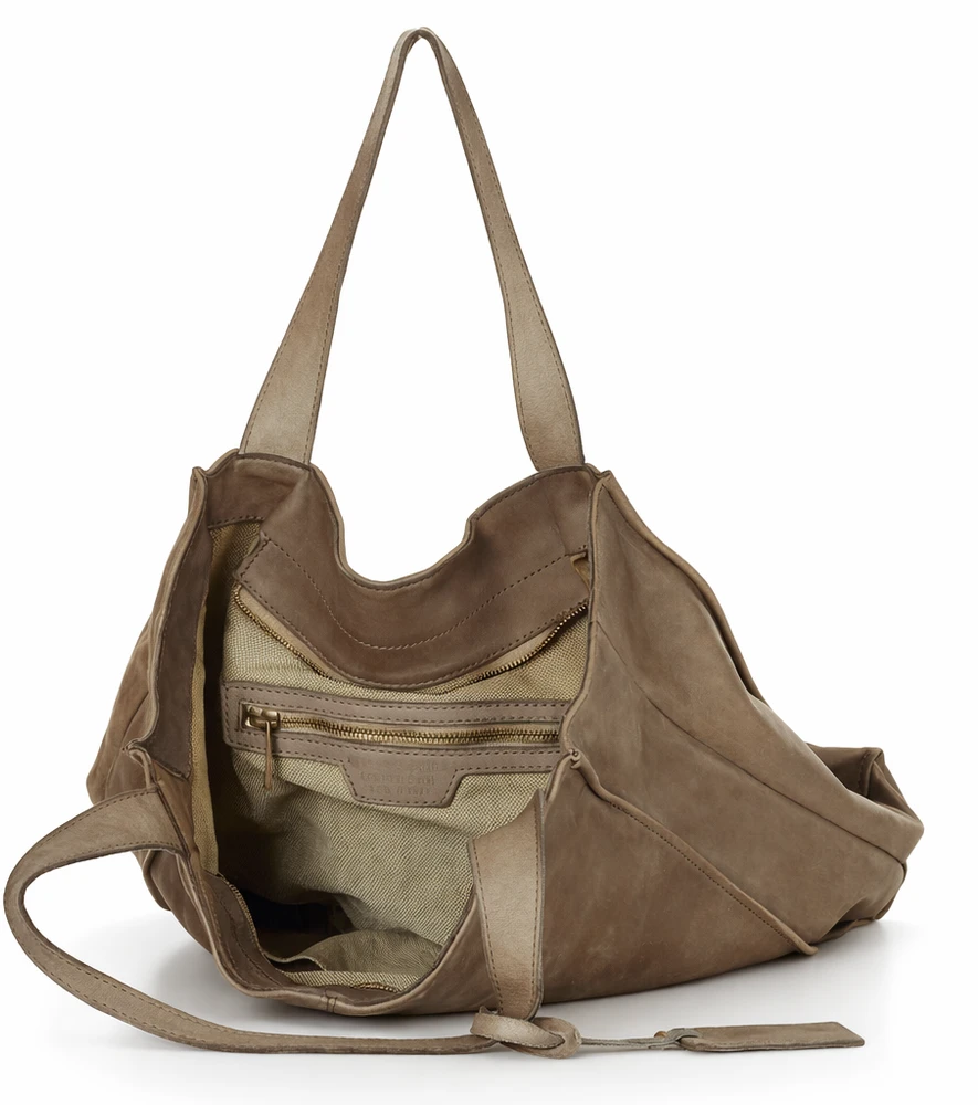 PELLE LAVATA Damska Skórzana Torebka ShopperBag A4 Old Look Minimalistyczna
