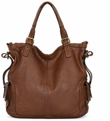 PELLE LAVATA Damska Skórzana Torebka ShopperBag A4 Duża Vintage Klasyczna