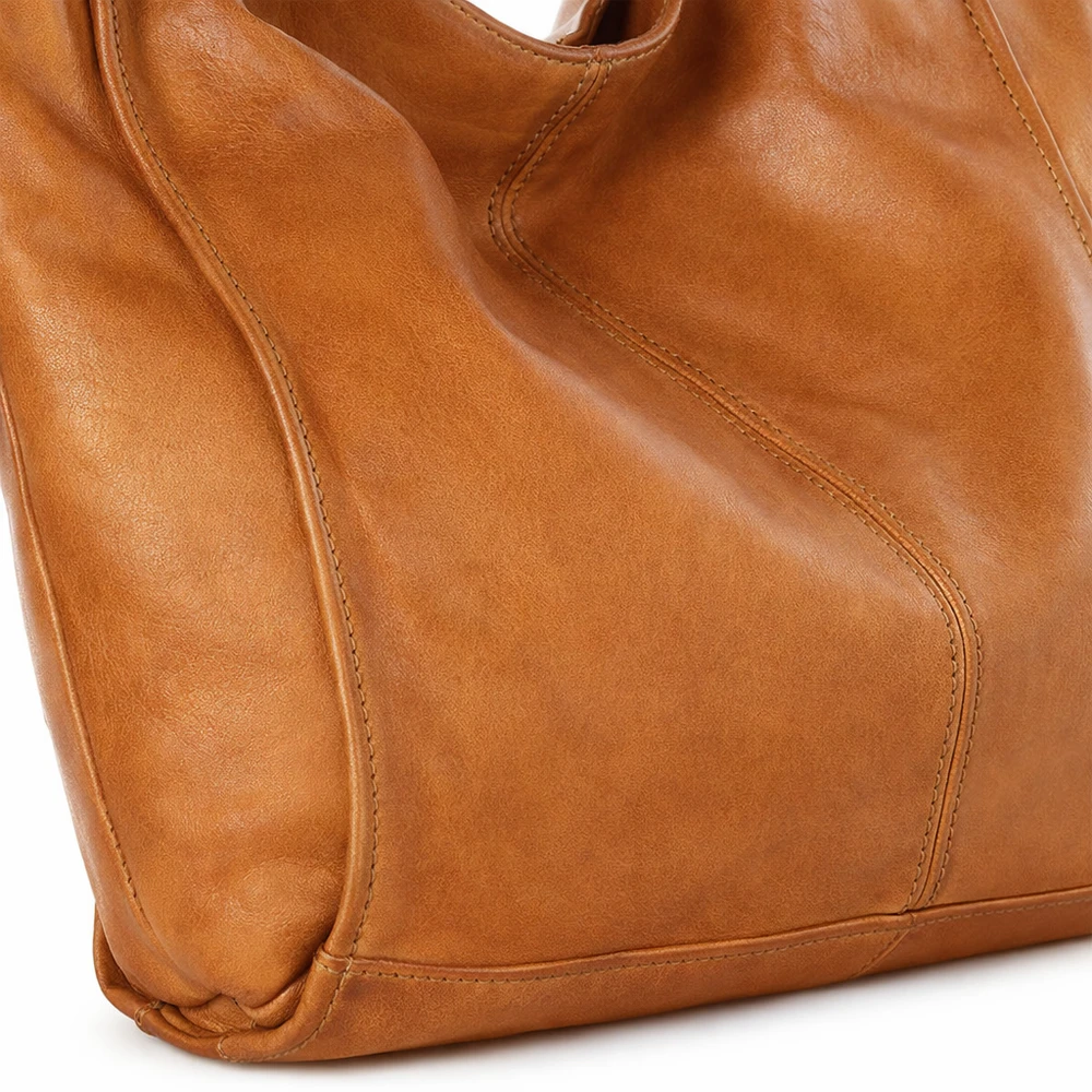 PELLE LAVATA Damska Skórzana Torebka ShopperBag A4 Old Look Minimalistyczna