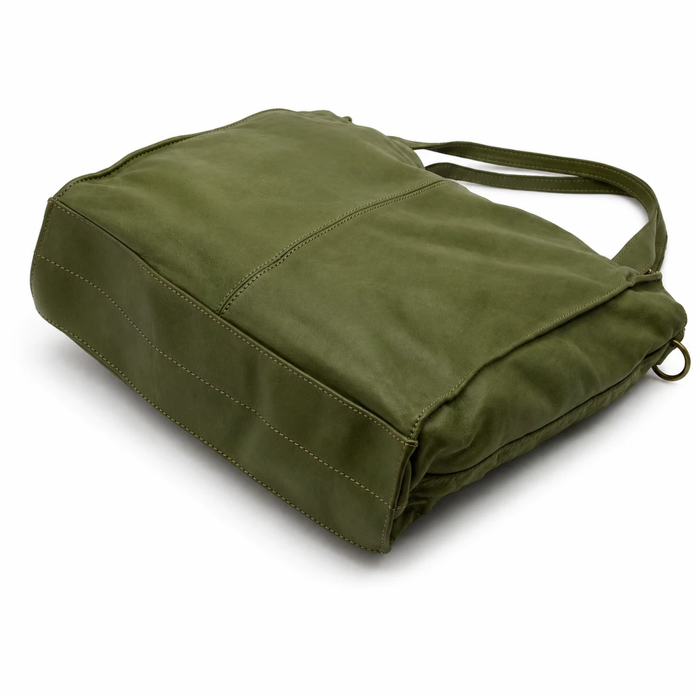 PELLE LAVATA Damska Skórzana Torebka ShopperBag A4 Old Look Minimalistyczna
