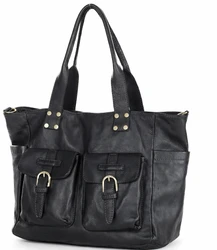 PELLE LAVATA Skórzana Torebka ShopperBag A4 Skórzana Old Look 3 Kieszenie