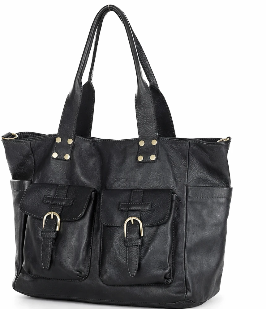PELLE LAVATA Skórzana Torebka ShopperBag A4 Skórzana Old Look 3 Kieszenie