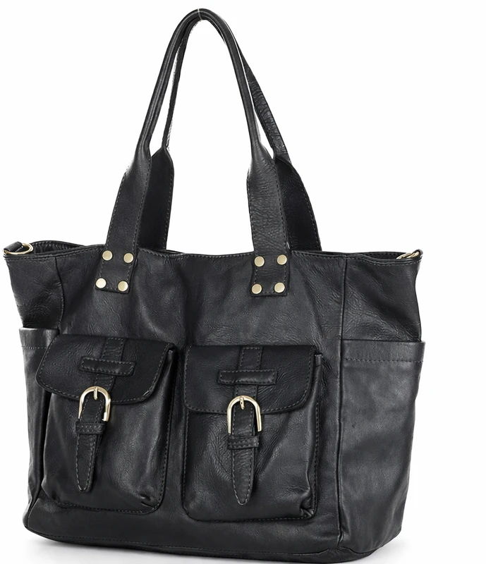 PELLE LAVATA Skórzana Torebka ShopperBag A4 Skórzana Old Look 3 Kieszenie