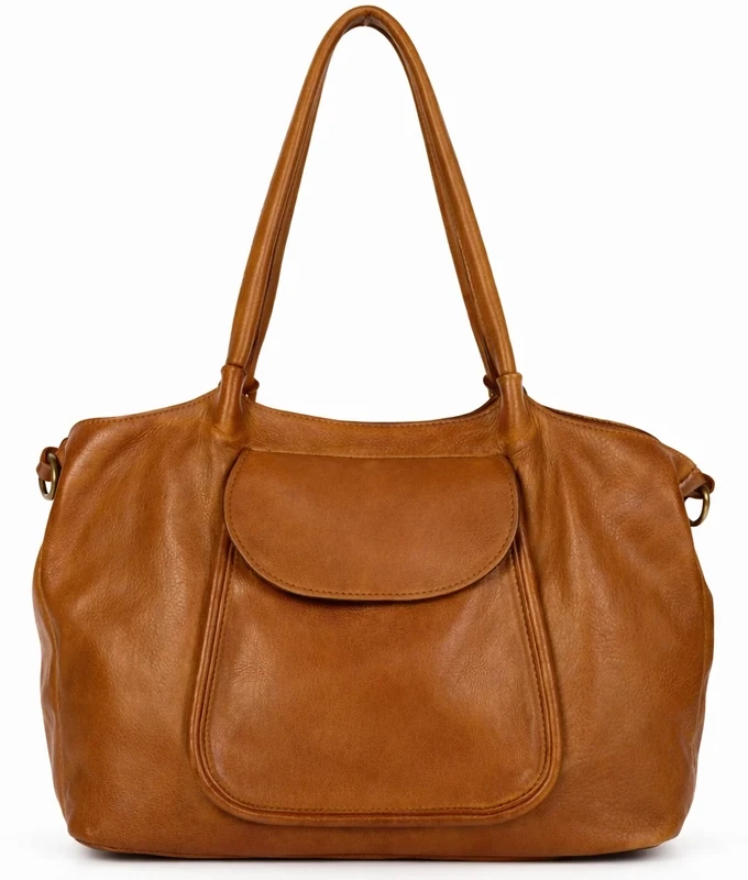 PELLE LAVATA Odinė ShopperBag Rankinė A4 2 Skyrių Didelė Vintage