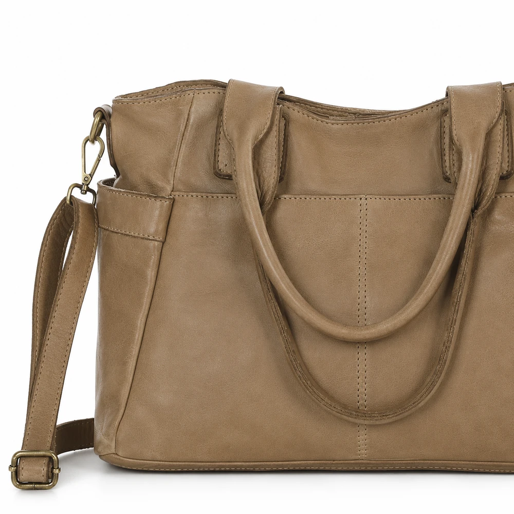 PELLE LAVATA Torebka Damska ShopperBag A4 Skórzana Na Ramię Old Look Duża