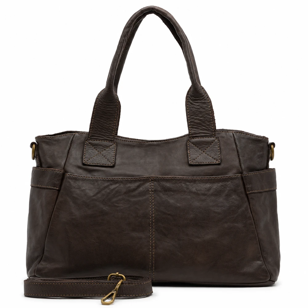 PELLE LAVATA Torebka Damska ShopperBag A4 Skórzana Na Ramię Old Look Duża
