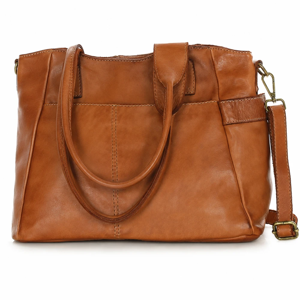 PELLE LAVATA Torebka Damska ShopperBag A4 Skórzana Na Ramię Old Look Duża