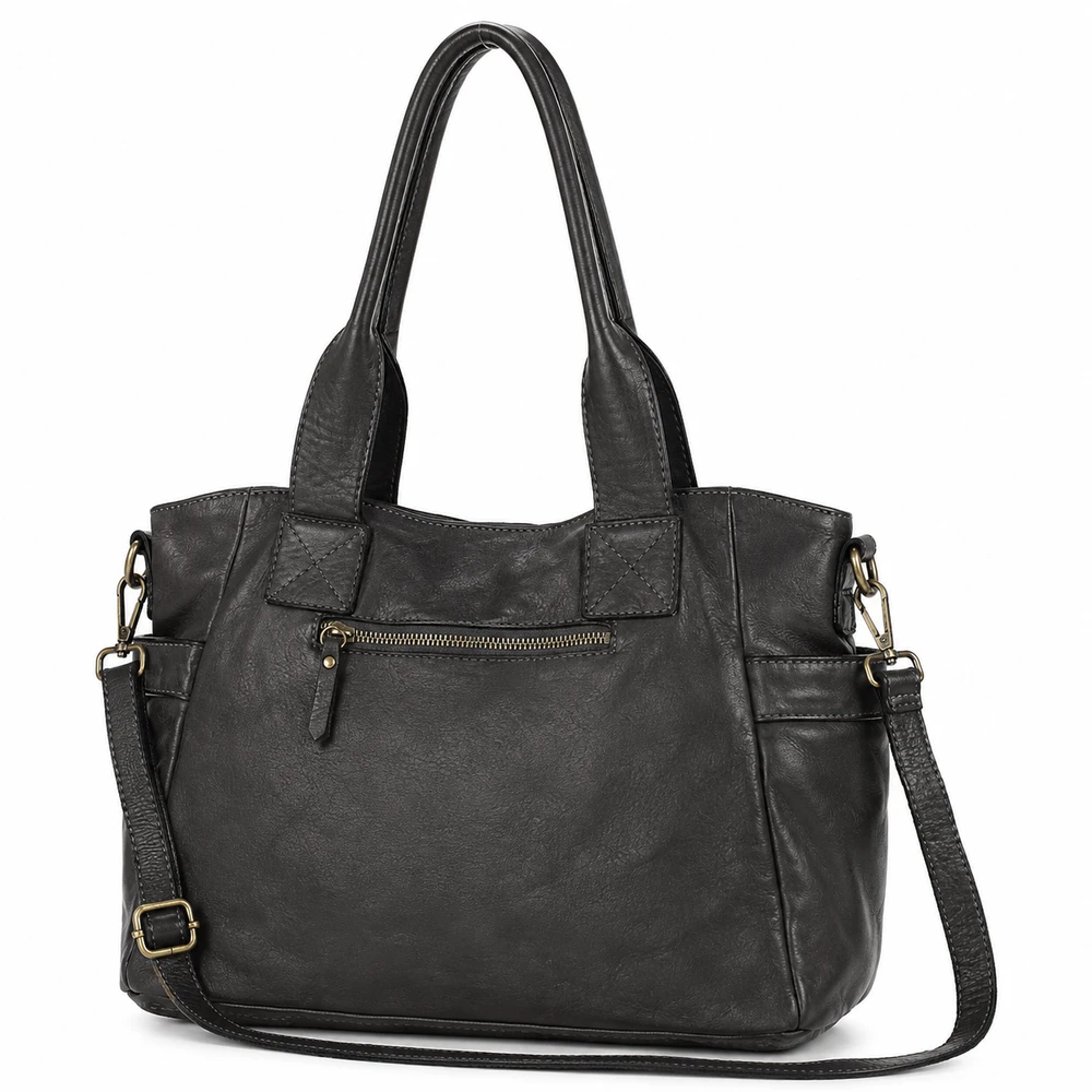 PELLE LAVATA Torebka Damska ShopperBag A4 Skórzana Na Ramię Old Look Duża