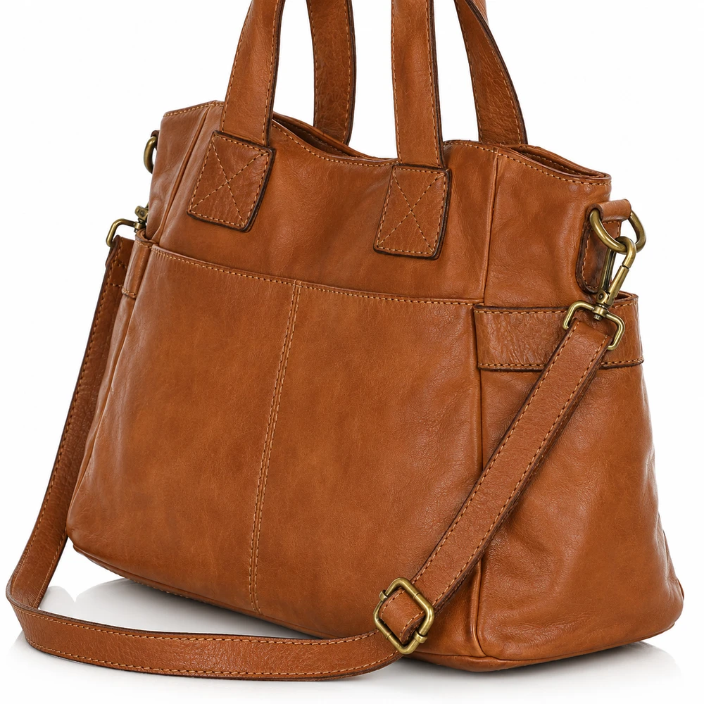 PELLE LAVATA Torebka Damska ShopperBag A4 Skórzana Na Ramię Old Look Duża